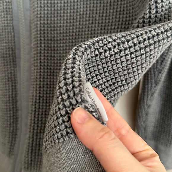 Gray sweater with zipper Calvin Klein size M-L - Picture 6 of 13